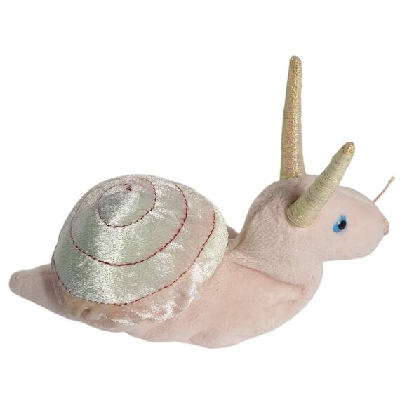 VTG Beanie Babies SWIRLY The Snail Plush 6" Toy With Iridescent Shell Retired - Picture 2 of 4